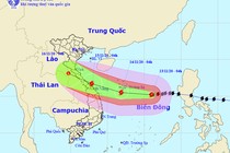 Bão số 13 giật cấp 12 sắp vào các tỉnh miền Trung