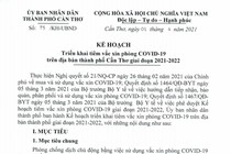 Cần Thơ triển khai kế hoạch tiêm vắc xin phòng COVID-19