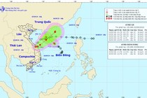 Áp thấp đổ bộ đất liền, miền Trung có mưa rất to