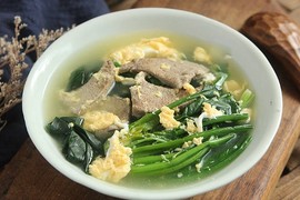 Cả con lợn chỉ có 1 cái này giàu sắt, đem nấu canh với cải bó xôi được món vừa bổ vừa ngon