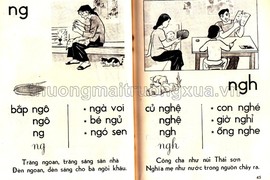 Ký ức ùa về qua bộ sách Học vần lớp 1 năm 1977