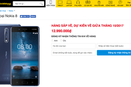 Nokia 8 lộ giá bán tại Việt Nam, giữa tháng 10 có hàng