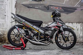 "Xế nổ" Yamaha Z125 độ chiến đấu cơ F-35 cực sốc tại VN