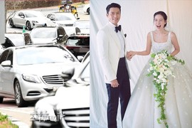 "Soi" dàn xe sang của sao Hàn dự đám cưới Hyun Bin và Son Ye Jin