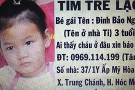 Đi chơi với mẹ, bé gái 3 tuổi mất tích bí ẩn