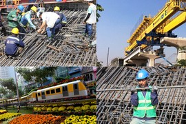 Sôi động công trường tuyến Metro Bến Thành-Suối Tiên ngày 29 Tết