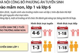 Infographic: Phương án tuyển sinh vào lớp 1, lớp 6