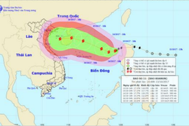 Bão số 11 hướng vào miền Trung Việt Nam có thể mạnh cấp 16