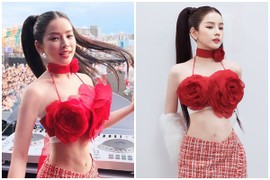 Hiếm khi mặc hở bạo, hot girl làng DJ tiện thể khoe vòng eo