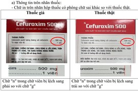 Có gì trong thuốc kháng sinh Cefuroxim 500 giả vừa bị phát hiện?