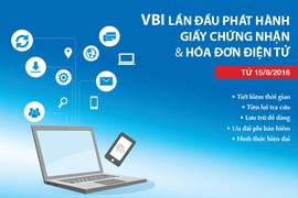 VBI phát hành giấy chứng nhận bảo hiểm, hóa đơn điện tử