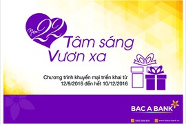 22 năm tâm sáng vươn xa, BAC A BANK dành tặng hàng ngàn phần quà ý nghĩa