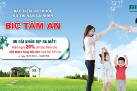 BIC giảm 20% phí bảo hiểm BIC Tâm An nhân dịp ra mắt