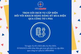 EVNHANOI thí điểm “trọn gói dịch vụ” với KH mua điện qua công tơ 1 pha