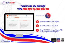 EVNHANOI đã đẩy mạnh ứng dụng công nghệ trong việc thanh toán tiền điện mọi lúc mọi nơi