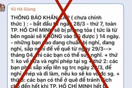 "TP.HCM phong tỏa 14 ngày chống Covid-19" là tin bịa đặt 