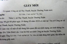 Công an mời lên làm việc vì đăng thông tin lên Facebook?