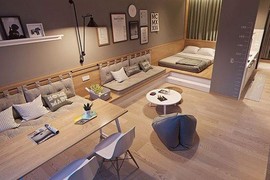 Căn hộ 60 m2 rộng rãi không ngờ nhờ bỏ tường ngăn