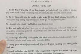 7 bài tập về nhà dịp Tết khiến học sinh đứng ngồi không yên