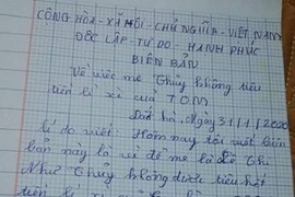 Sợ mẹ tiêu hết tiền lì xì, cậu bé tự viết biên bản, bắt mẹ cam kết