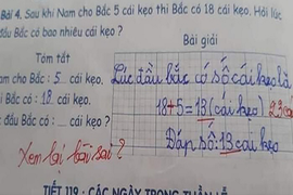 Tính đúng nhưng cô giáo gạch thành sai, ai mới là người mắc lỗi?