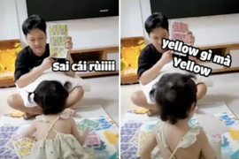 Mới 2 tuổi con gái Trường Giang đọc tiếng Anh "vanh vách"