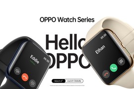 OPPO Watch trình làng, giống Apple Watch, hỗ trợ eSim, sạc nhanh