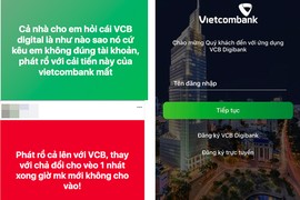 App Vietcombank bất ngờ "nâng cấp", số điện thoại tư vấn... sập