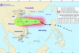 Bão số 8 gió giật cấp 15, hướng thẳng vào Hà Tĩnh - Quảng Trị