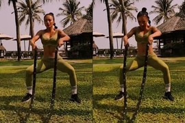 Angela Phương Trinh khiến netizen tái mặt vì cảnh tập gym