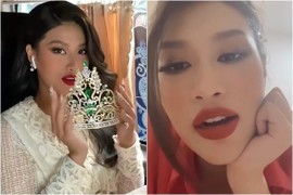 Vương miện Miss Grand Vietnam của Đoàn Thiên Ân vừa sửa lại gãy