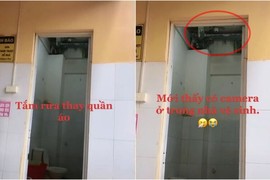 Vào nhà vệ sinh tắm rửa, cô gái hoảng hốt khi thấy camera trên trần nhà