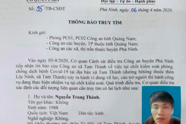 Truy tìm thanh niên hành hung cán bộ chốt kiểm dịch COVID-19