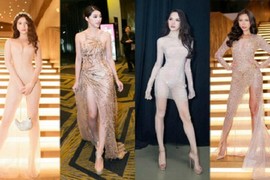 Sao Việt kém sang với trang phục màu nude mặc mà như không mặc 