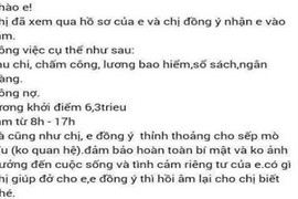 Choáng váng doanh nghiệp tuyển dụng kèm gạ tình trắng trợn