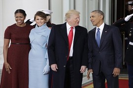 Gia đình Obama tiếp Tổng thống đắc cử Donald Trump tại Nhà Trắng