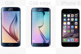 So sánh trực quan Galaxy S6 và S6 Edge với iPhone 6