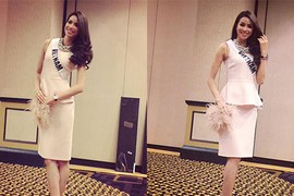 Phạm Hương tự tin trước giờ phỏng vấn Miss Universe