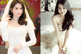 Ngắm Ngọc Trinh mặc váy cưới đẹp mê hồn chờ “chồng“