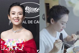 Không ngờ Chương Tử Di ăn mì chống đói ở hậu trường Cannes 2019