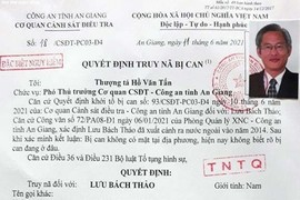 Truy nã đặc biệt nguy hiểm nguyên Tổng Giám đốc Công ty CP Việt An