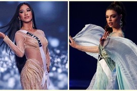 Kim Duyên và dàn thí sinh diện váy dạ hội thi bán kết Miss Universe