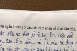 Học sinh nêu cảm nghĩ về đoạn thơ khiến tác giả cũng phải khóc thét