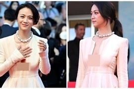 Mặc táo bạo ở Cannes 2022, Thang Duy phải che chắn, tránh hớ hênh