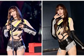 Lisa (BlackPink) mặc táo bạo “đốt cháy” sân khấu