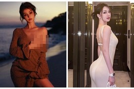 Hot girl kéo váy trễ nải, “quên nội y” tạo dáng trên biển