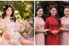 Ca sĩ Tuyết Nhung - con nuôi Phi Nhung rạng rỡ trong ngày cưới