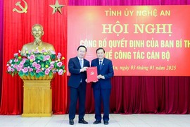 Ông Lê Hồng Vinh làm Phó Bí thư tỉnh ủy Nghệ An