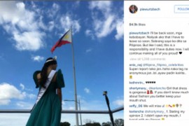 Pia Wurtzbach trở lại Mỹ sau một tuần ở lại quê nhà