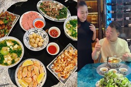 Phương Oanh khoe loạt mâm cơm tự nấu, chồng khó tính cũng phải khen